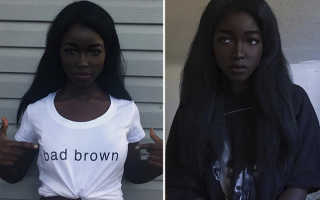 Девушка с угольным цветом кожи. Черная Лолита: Девушка с необычно темной кожей становится звездой Инстаграма. Азиатка со светлыми волосами
